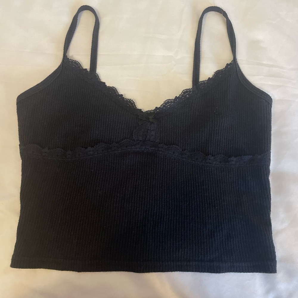 Black lace tank top